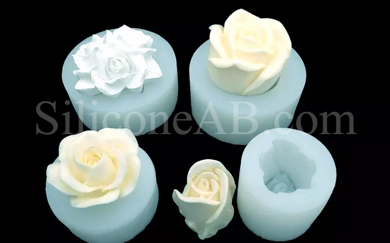Molde de Silicona de Flor de Rosa