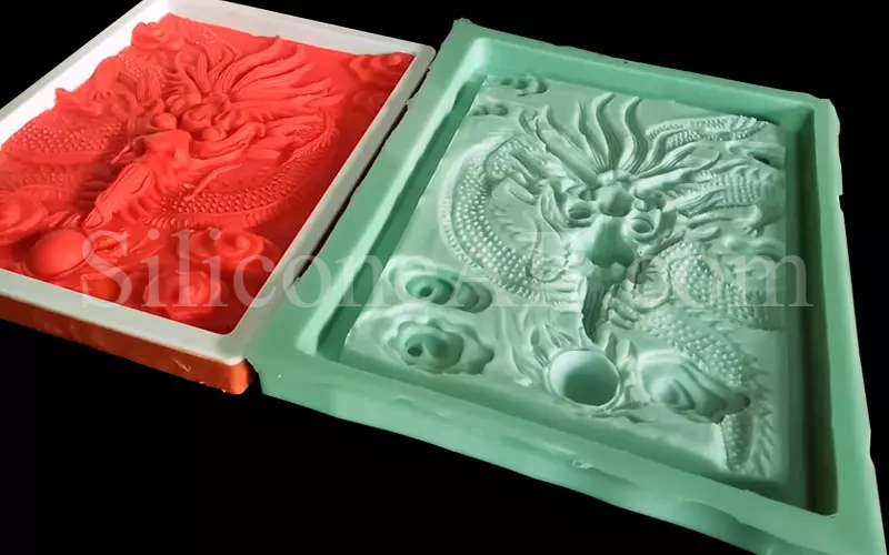 dragon in frame silicone mold