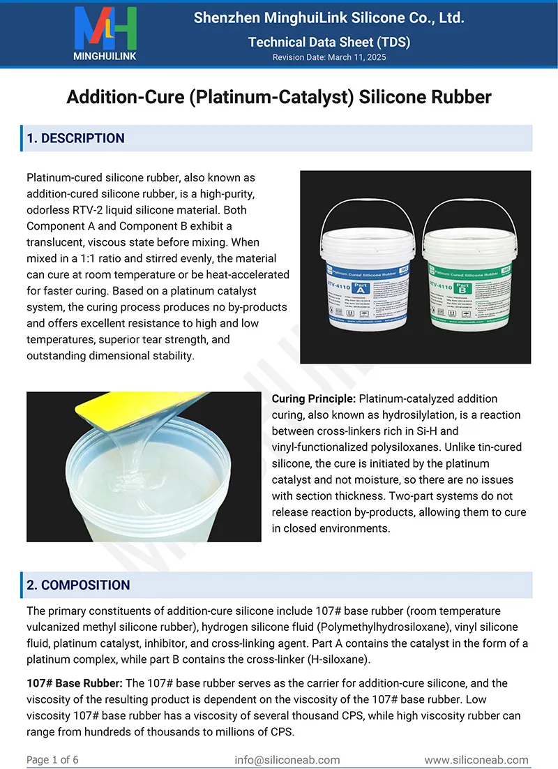 silicona de adición product catalog