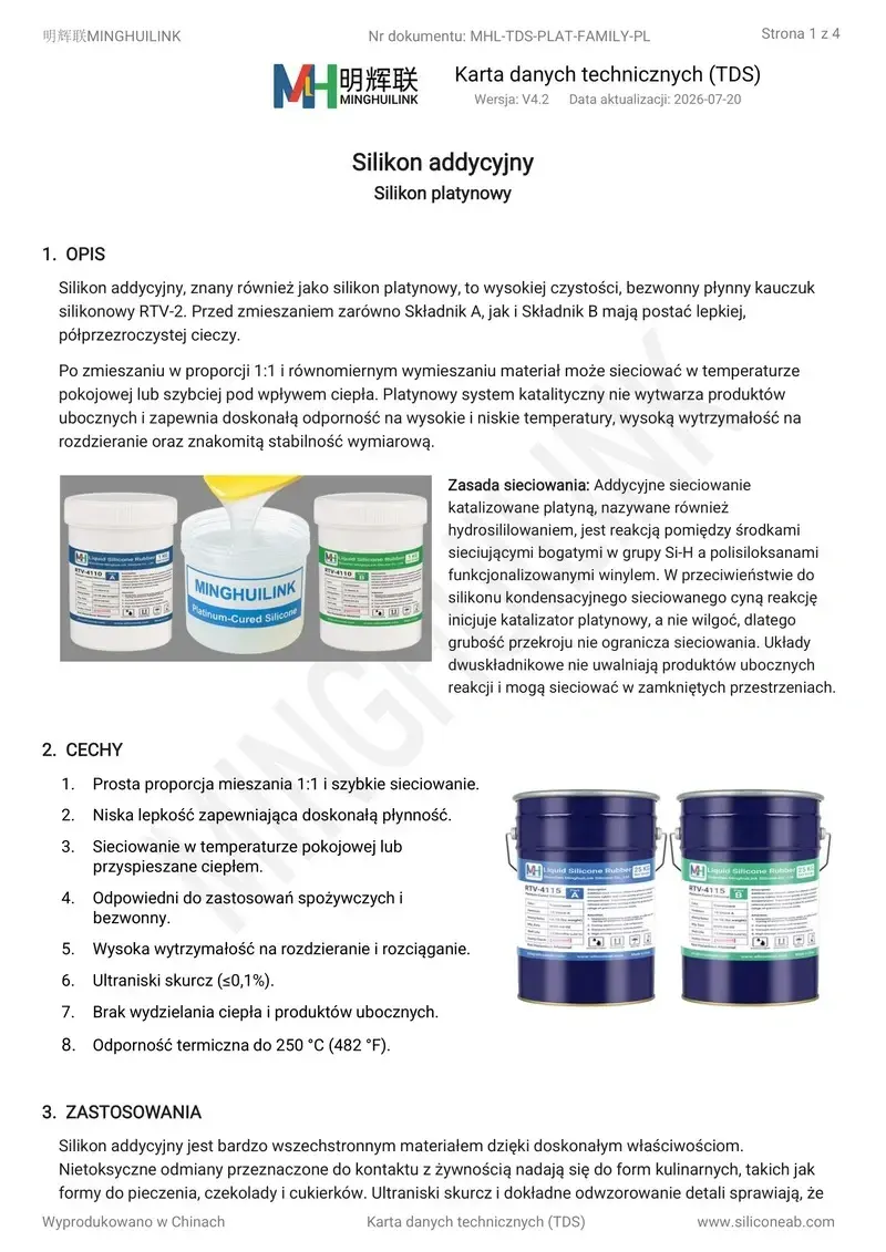 silikon addycyjny tds