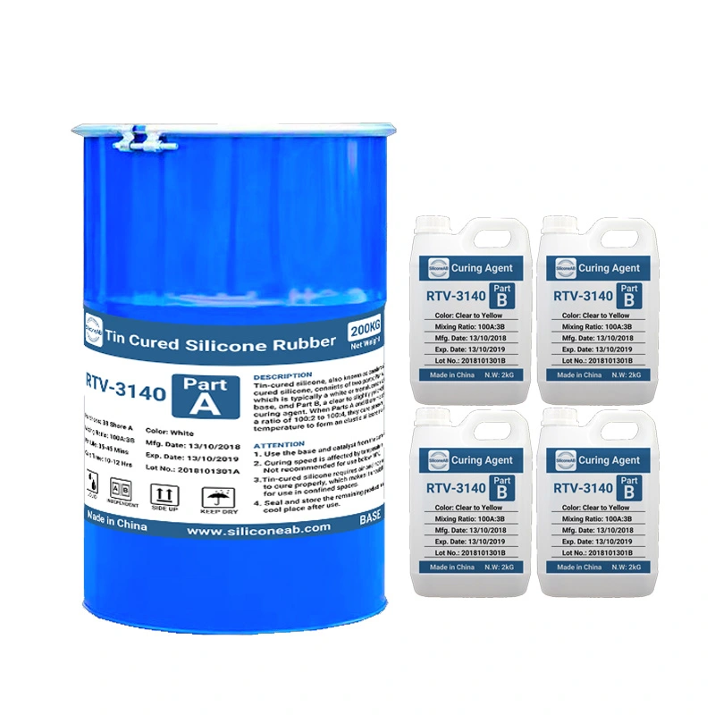 silicona de condensación blanca RTV-3140