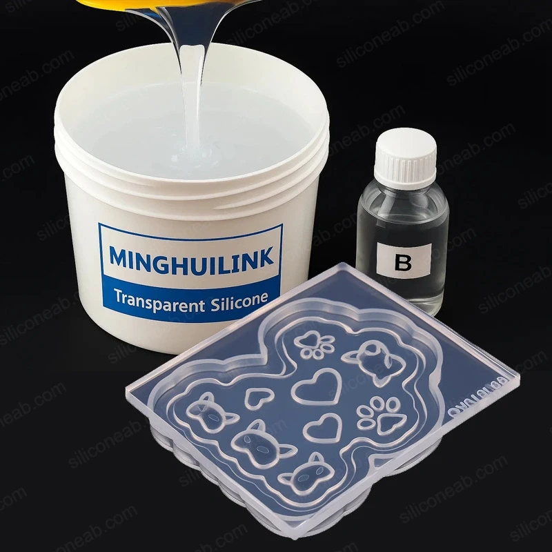 tırnak süsleme kalıpları için şeffaf silikon