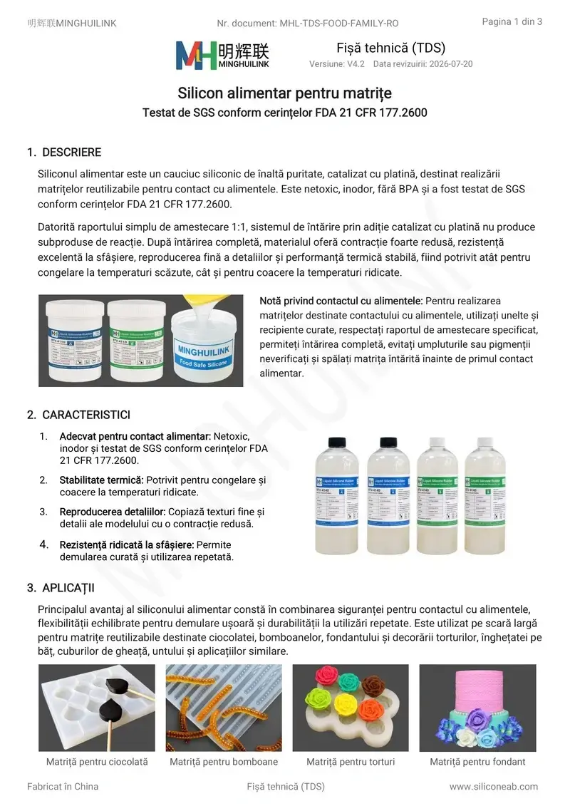 tds silicon alimentar