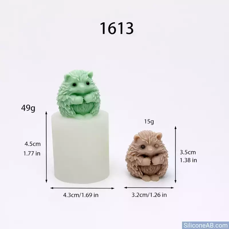 Cute Hedgehog Silicone Mold for Candle Making DIY Animal