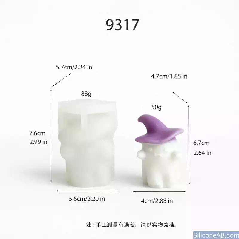 Adorable Ghost in Witch Hat Mold for Cute Halloween DIY Gifts