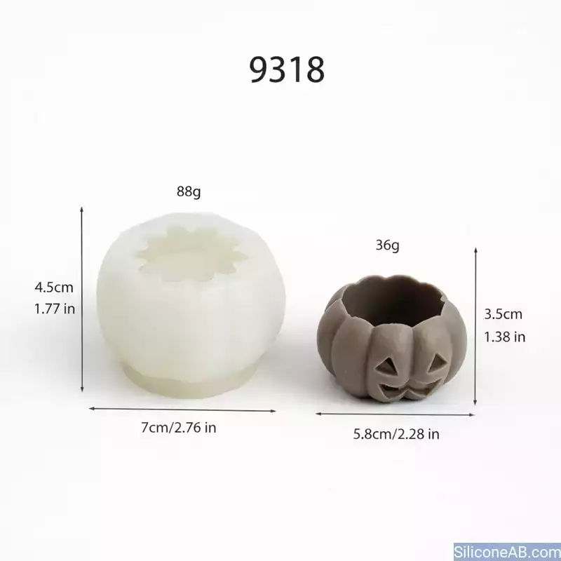 Adorable Jack-O'-Lantern Vessel Mold for DIY Halloween Party Gifts