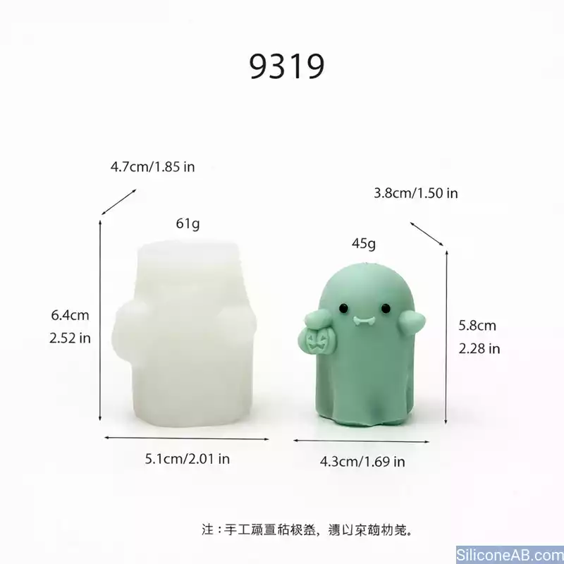 Adorable Ghost with Pumpkin Mold for Cute Halloween DIY Gifts