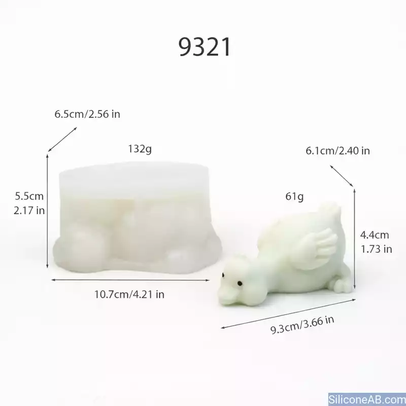 Adorable Lying Duckling Silicone Mold for Cute DIY Gifts