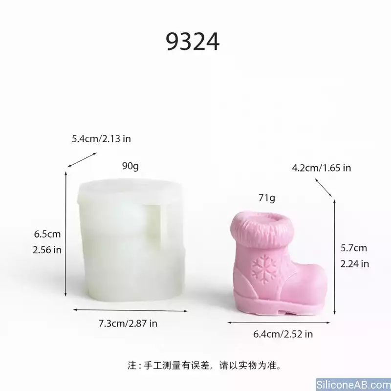 Cozy Winter Boot Silicone Mold with Snowflake Detail for Holiday DIY