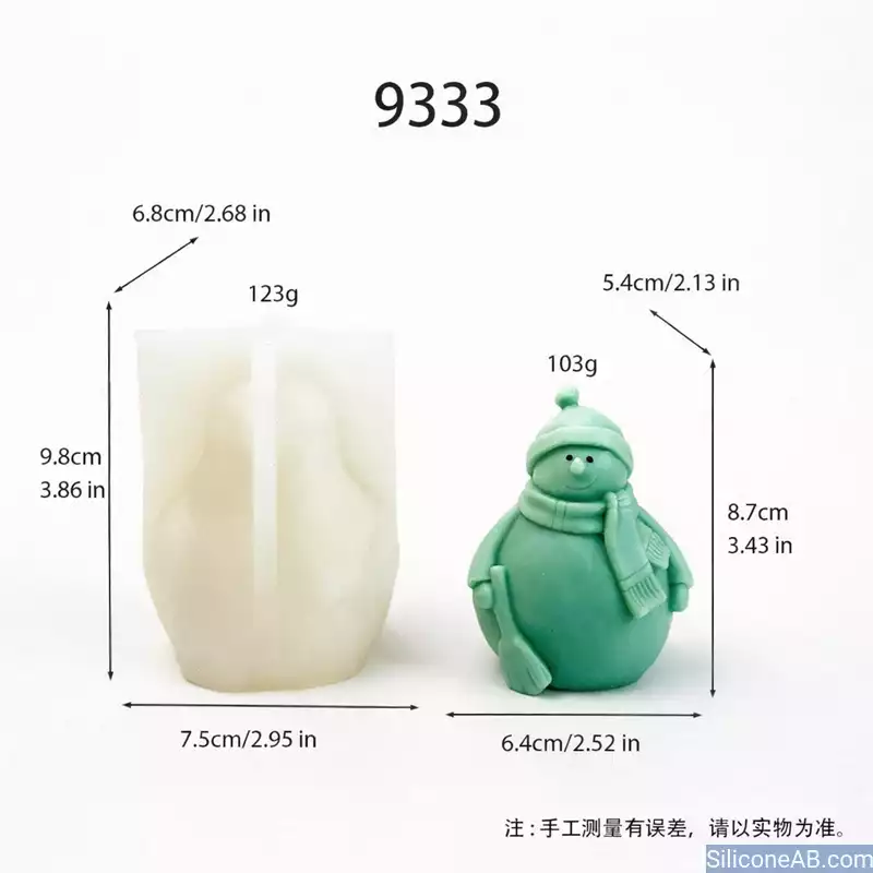 Classic Round Snowman Candle Mold for Winter Home Decor