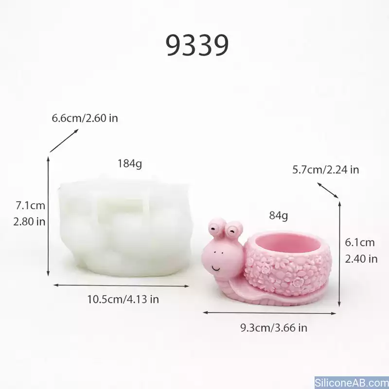Enchanting Floral Snail Vessel Mold for Boutique DIY Gifts