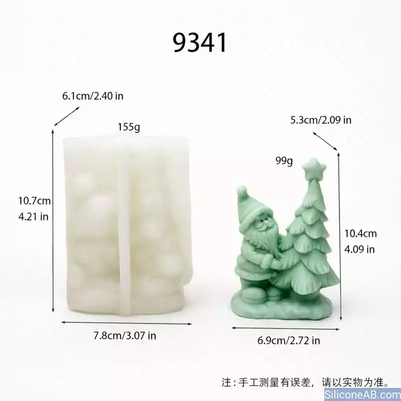Enchanting Santa and Christmas Tree Duo Mold for Holiday DIY