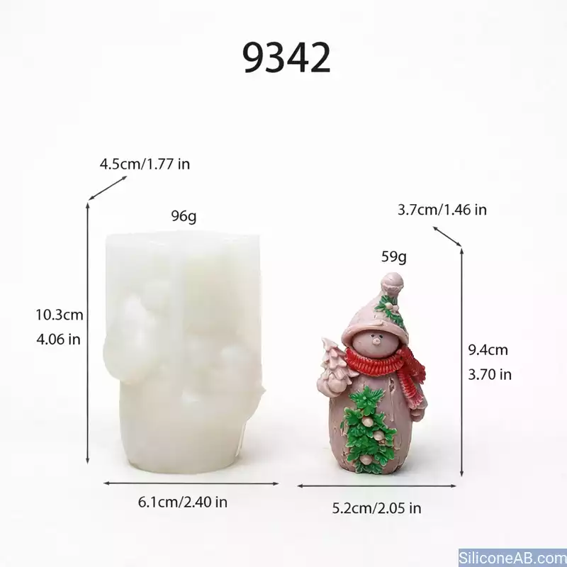 Rustic Wood Texture Snowman Mold for Heartfelt Holiday Gifts
