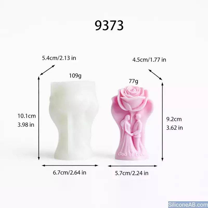 Romantic Couple Rose Candle Mold 3D God Of Love DIY