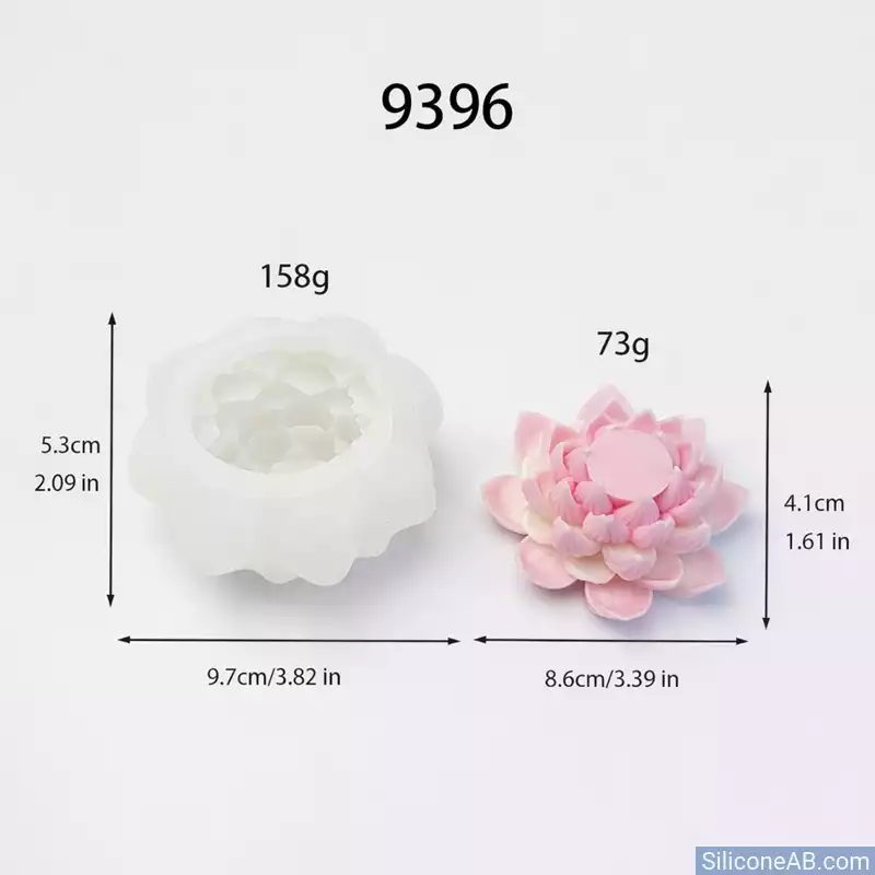 3D Blooming Lotus Flower Silicone Mold for Candle Making