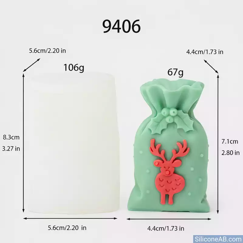 Reindeer Christmas Candle Mold – Silicone Mold for Holiday Decor