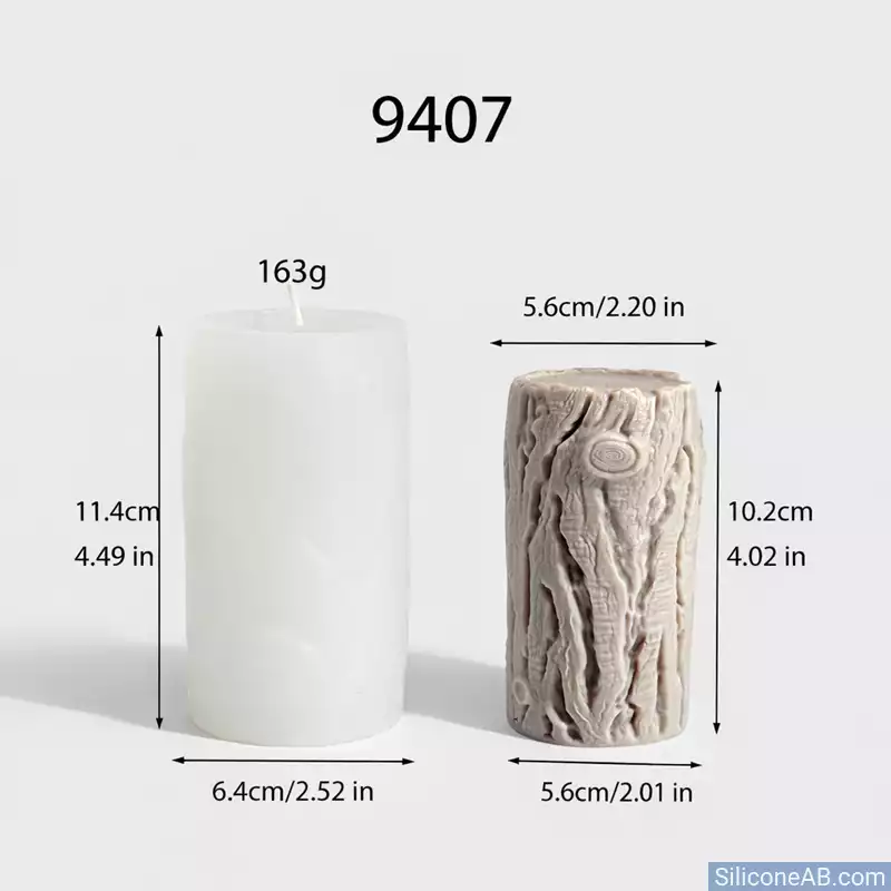 Tree Bark Candle Mold – Silicone Mold for Nature-Inspired Candle Design