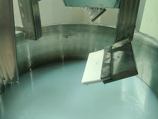 mixing liquid silicone