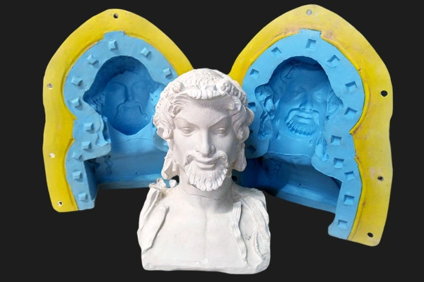 molde de silicona para estatuas de yeso