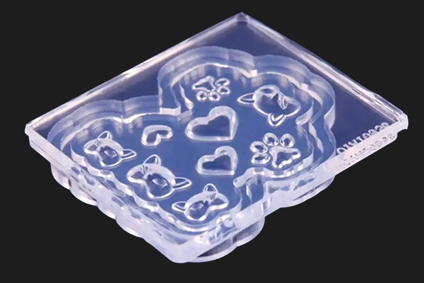 molde de silicona transparente para maquillaje