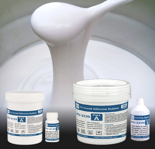 tin cure silicone material